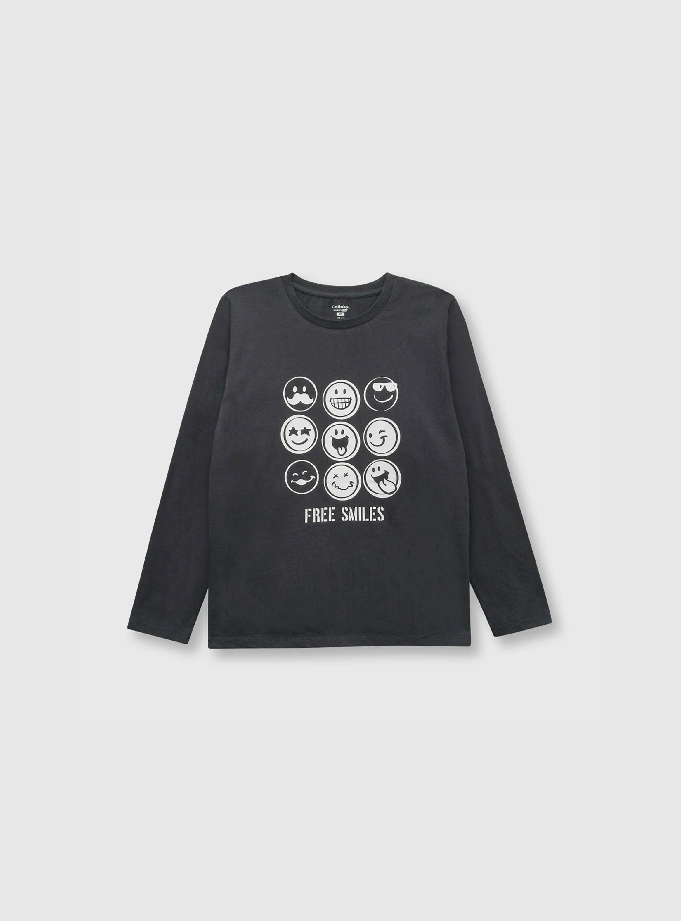 Polera De Niño Estampada Gris (2 A 12 Años) Colloky-0