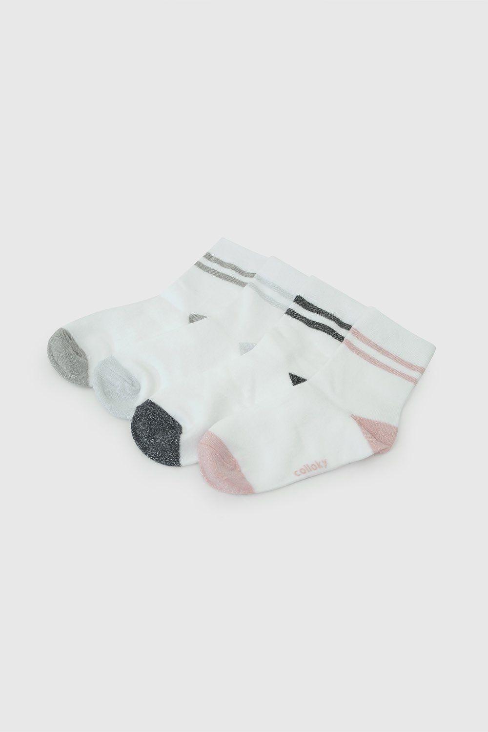 Calcetin 3/4 Niña Blanco 8012 Colloky-1