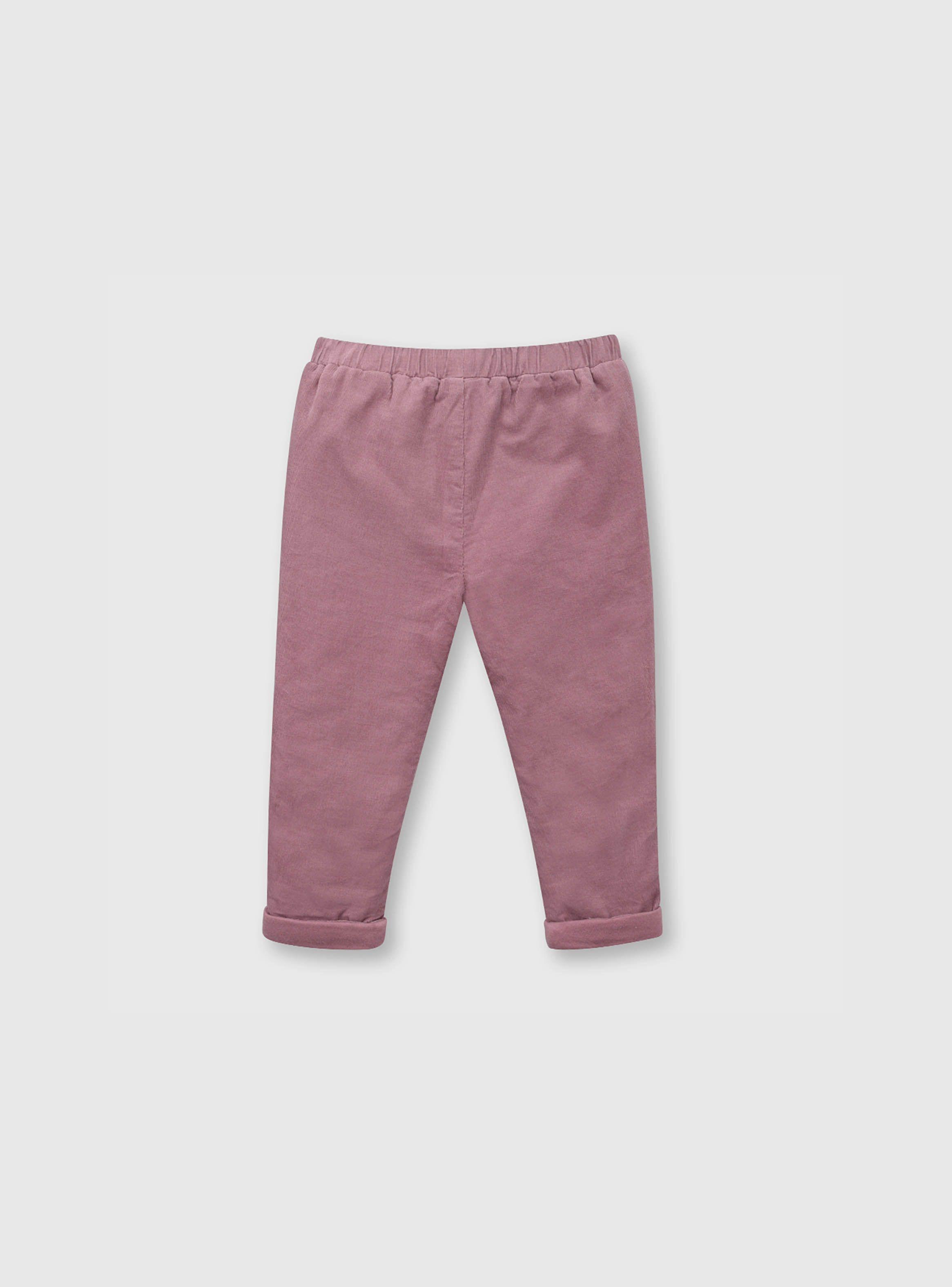 Pantalón Bebé Niña Cotele Morado (3 A 36 Meses) Colloky-1