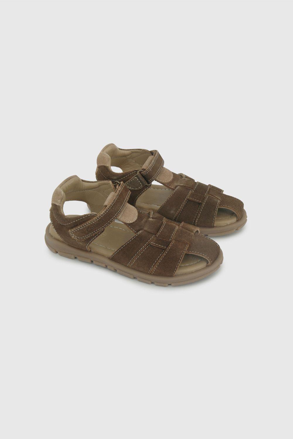 Sandalia de Cuero Café de Niño talla 28 a 38 53130160V26-0