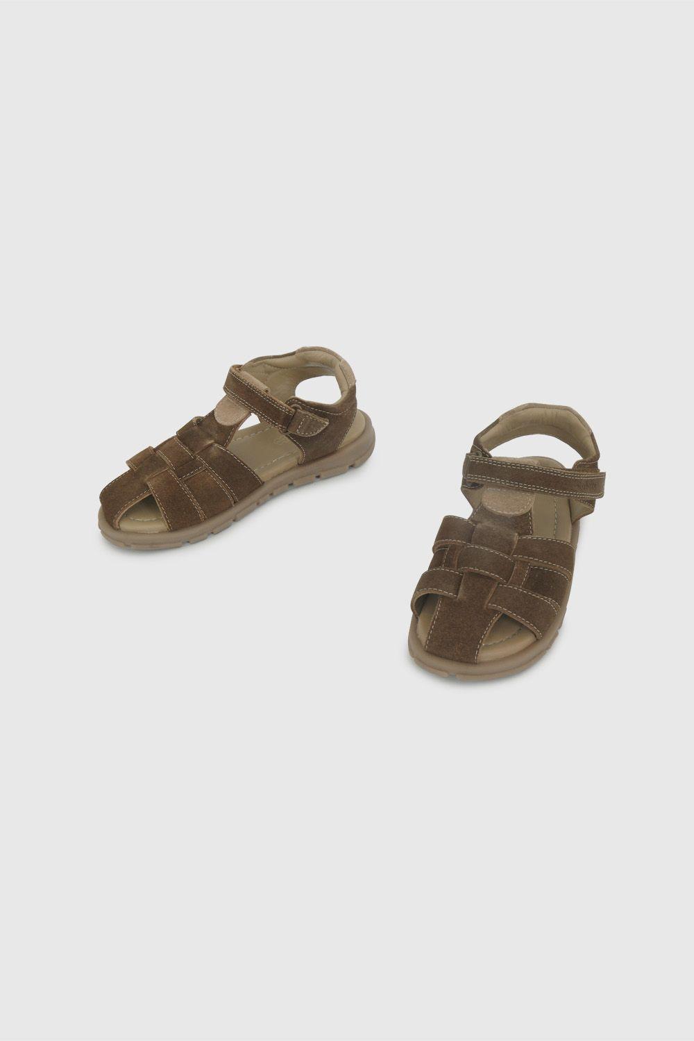 Sandalia de Cuero Café de Niño talla 28 a 38 53130160V26-3