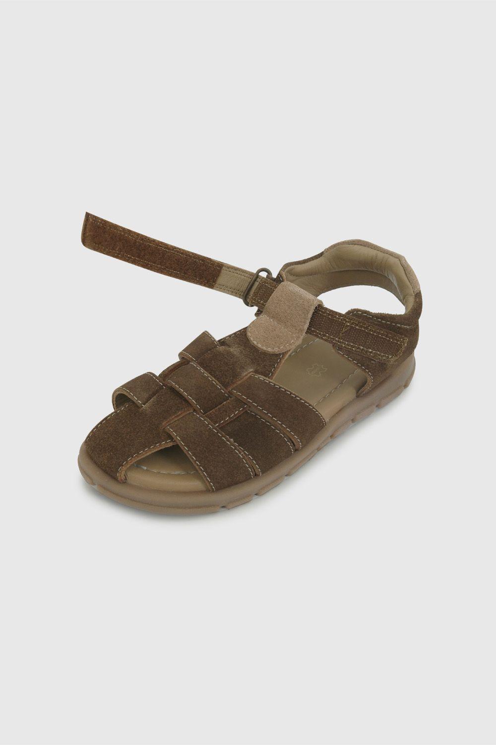 Sandalia de Cuero Café de Niño talla 28 a 38 53130160V26-5