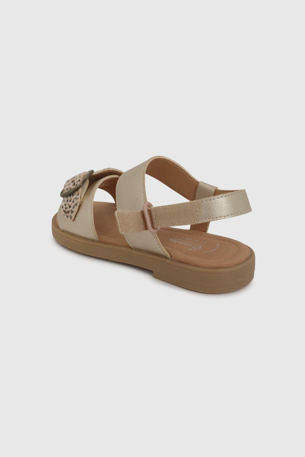 Sandalia de Vestir Dorada con Animal Print  53060224V26-5