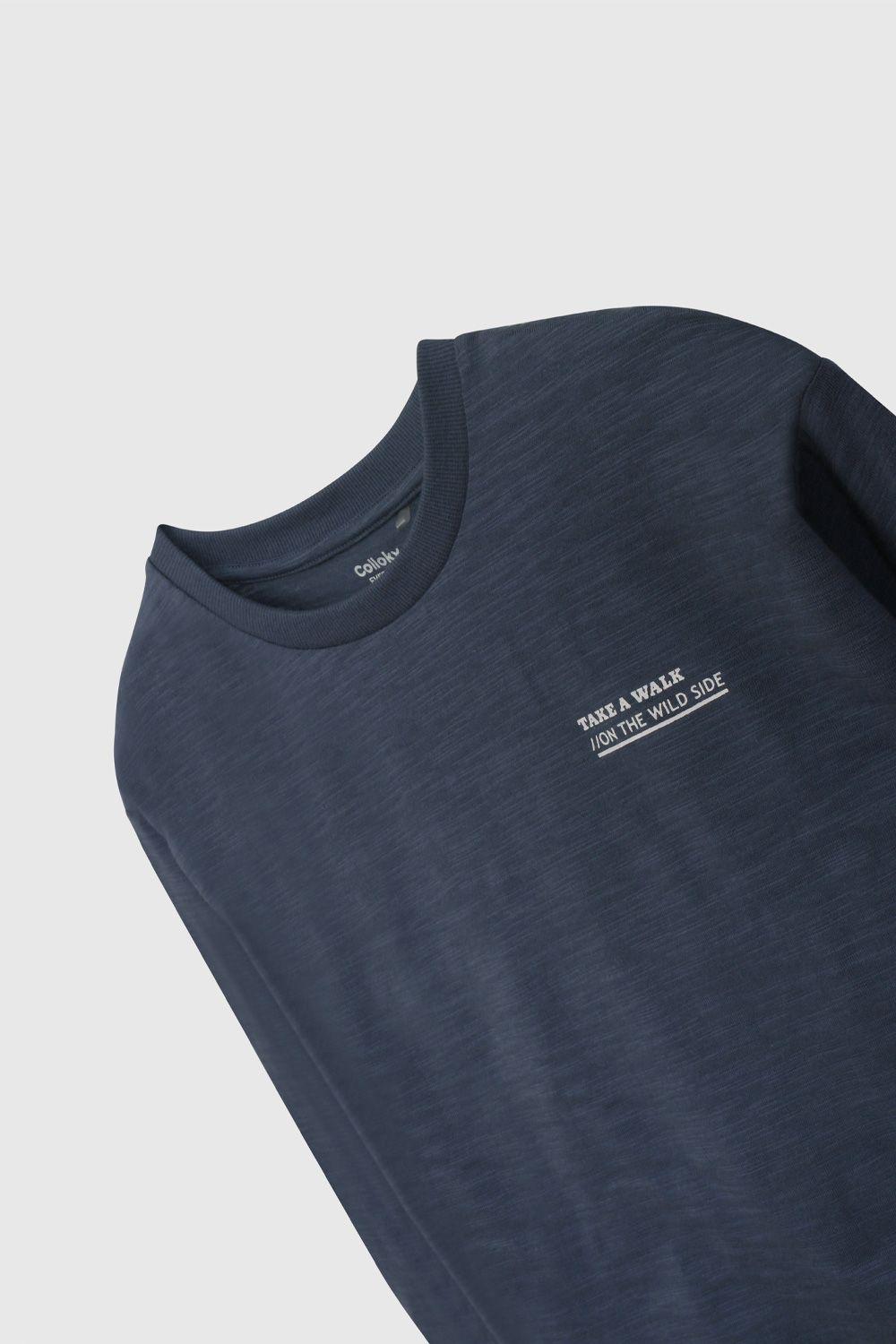 Polera Básica Azul De Niño POJE0551V26-2