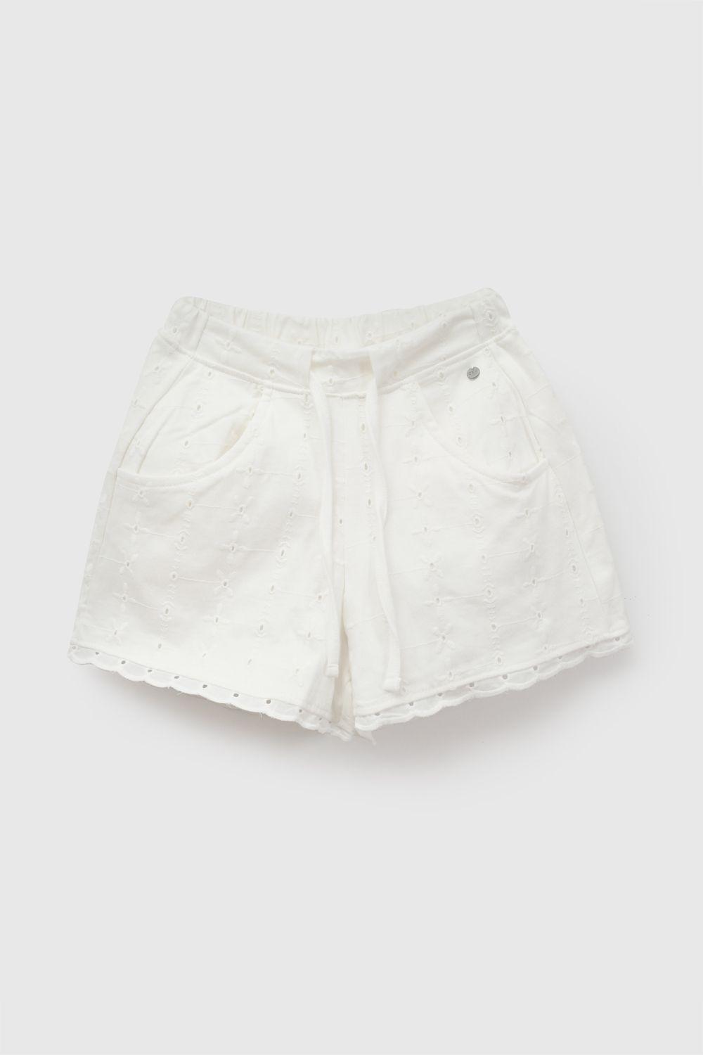 Short Blanco Niña 3-4A a 12-13A Colloky-0