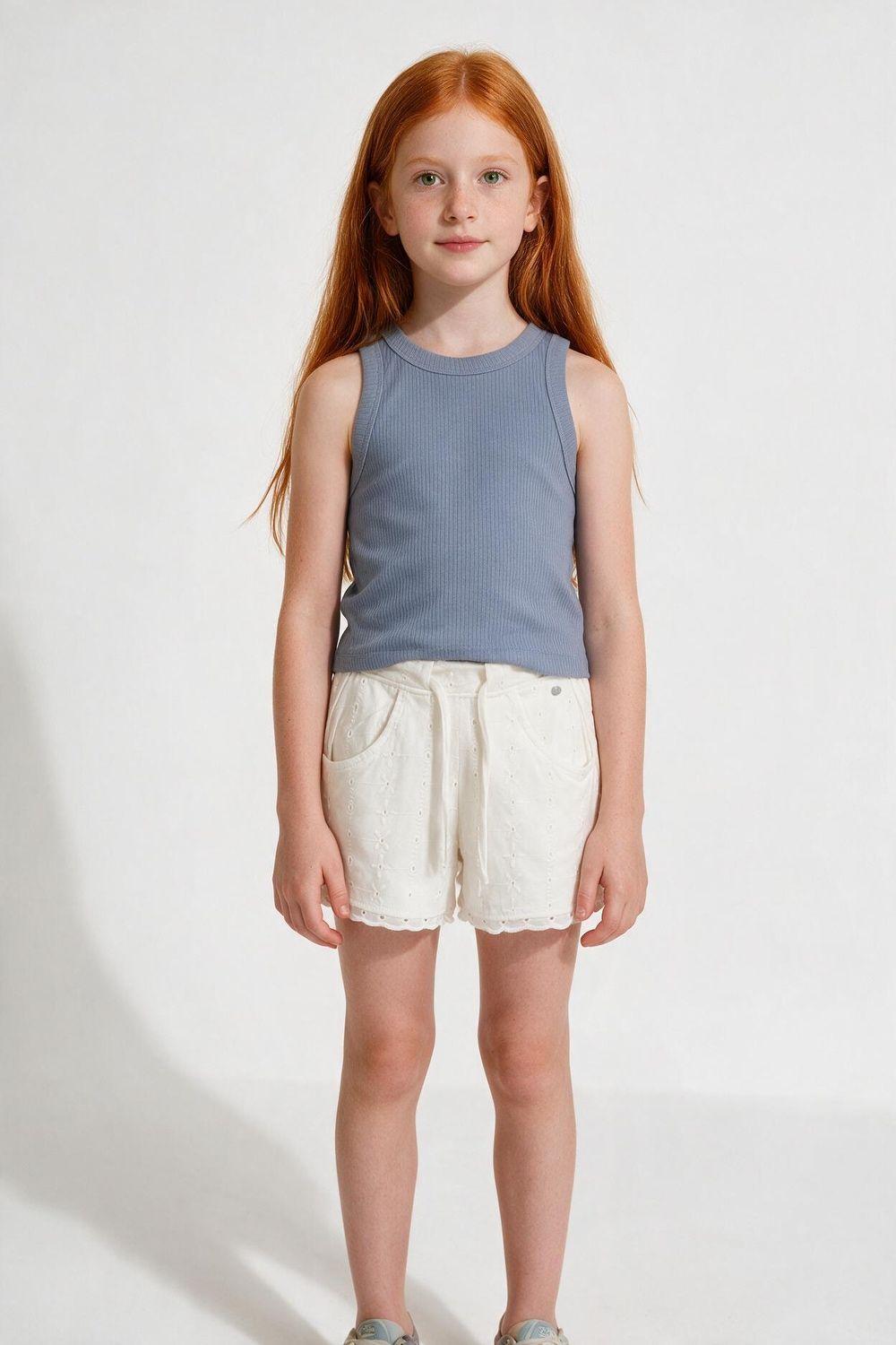 Short Blanco Niña 3-4A a 12-13A Colloky-1