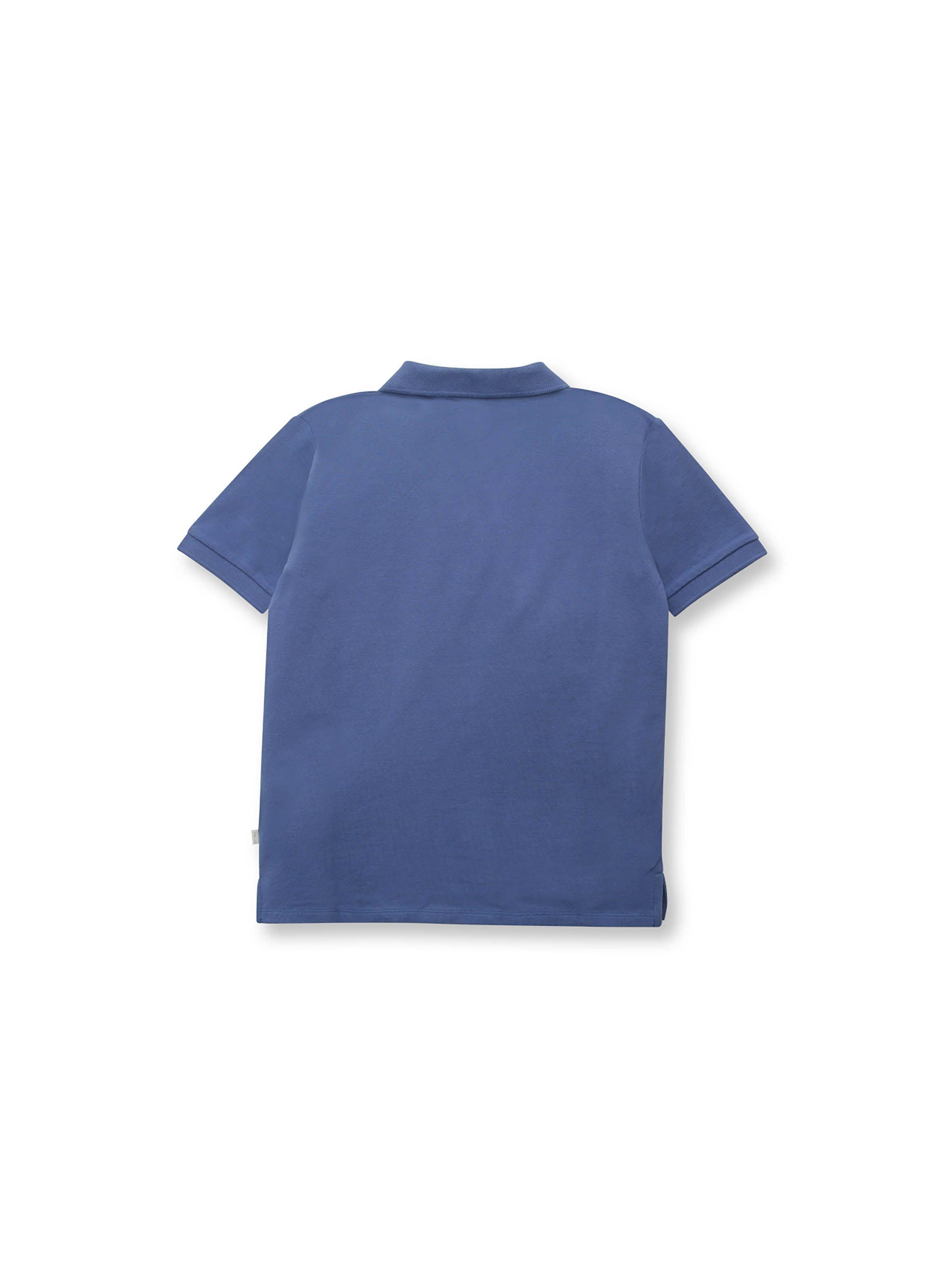 Polera De Niño Pique Azul Oscuro (2 A 12 Años) Colloky-1