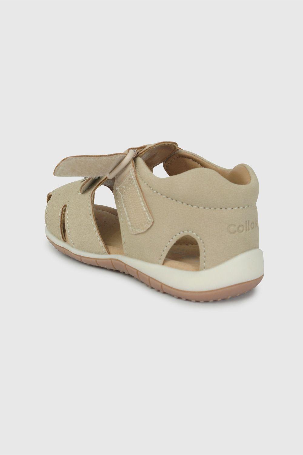 Sandalia Cangrejera con Diseño de Oso Beige 33070266V26-5