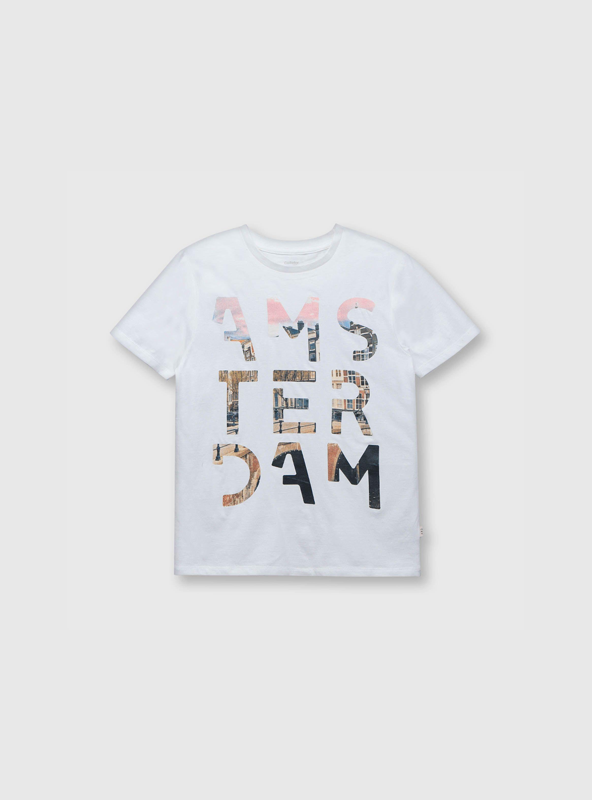 Polera De Niño Amsterdam Blanco (2 A 12 Años) Colloky-0