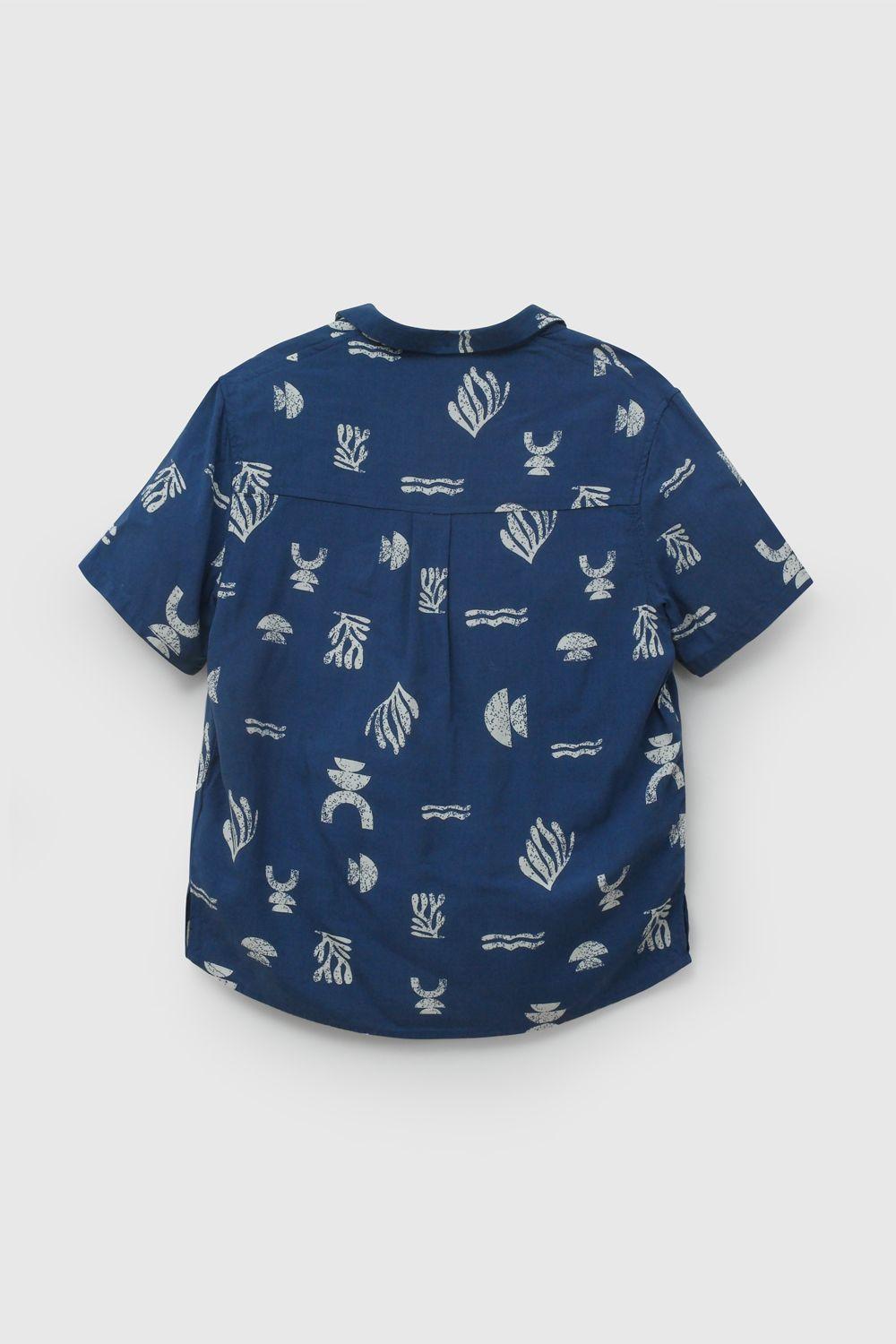 Camisa Azul Estampada De Niño CAVS0951V26-1