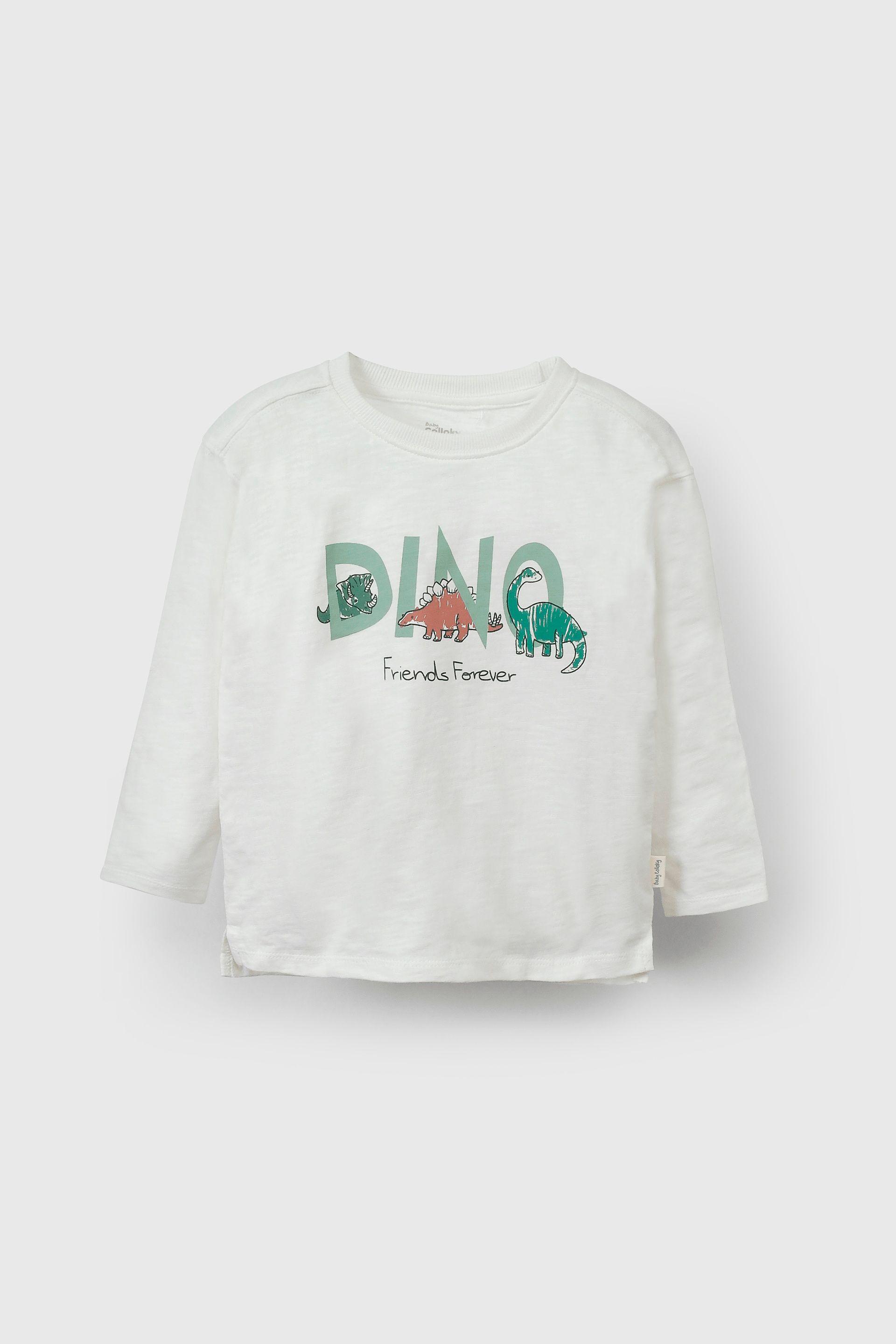 Polera Blanca Dinosaurios-0