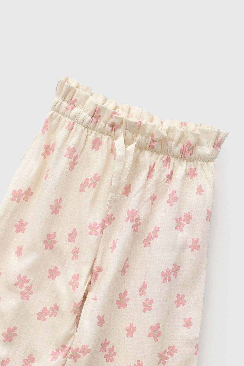 Pantalon Tejido Waffle Multicolor Niña 6-9M a 4-5A Colloky-2