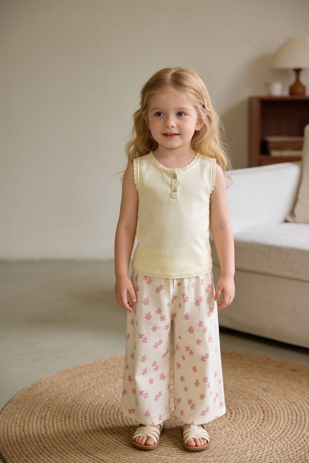 Pantalon Tejido Waffle Multicolor Niña 6-9M a 4-5A Colloky-1