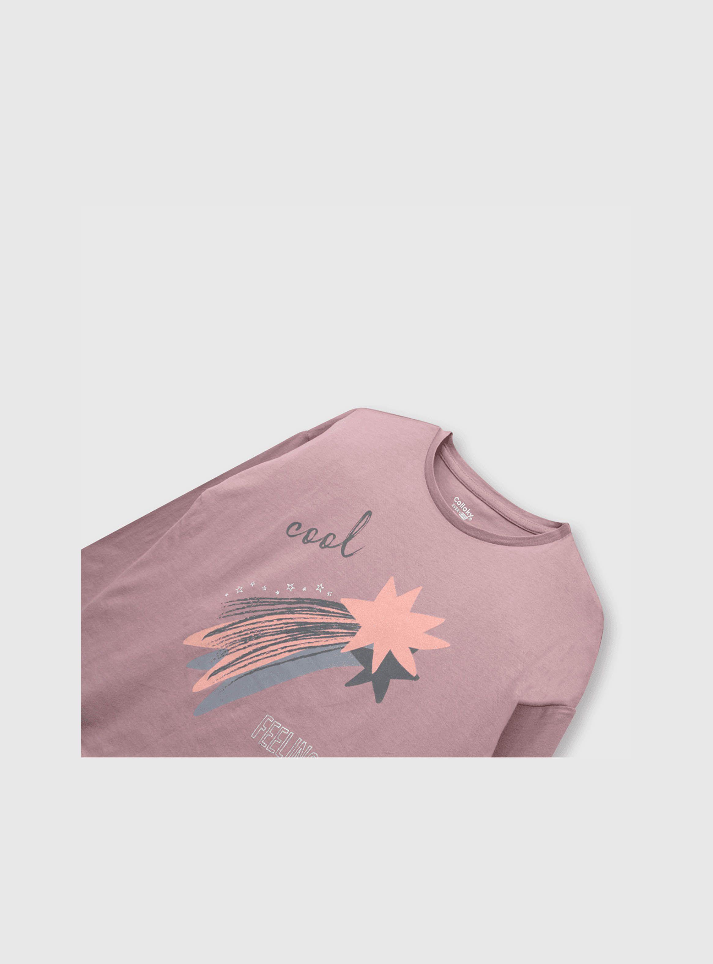 Polera De Niña Cometa Espacial Morado (2 A 12 Años) Colloky-2