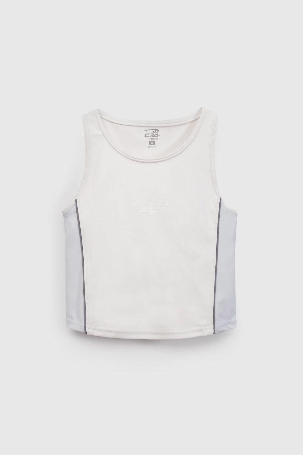 Polera Blanca Deportiva De Niña POPY0409V26-0