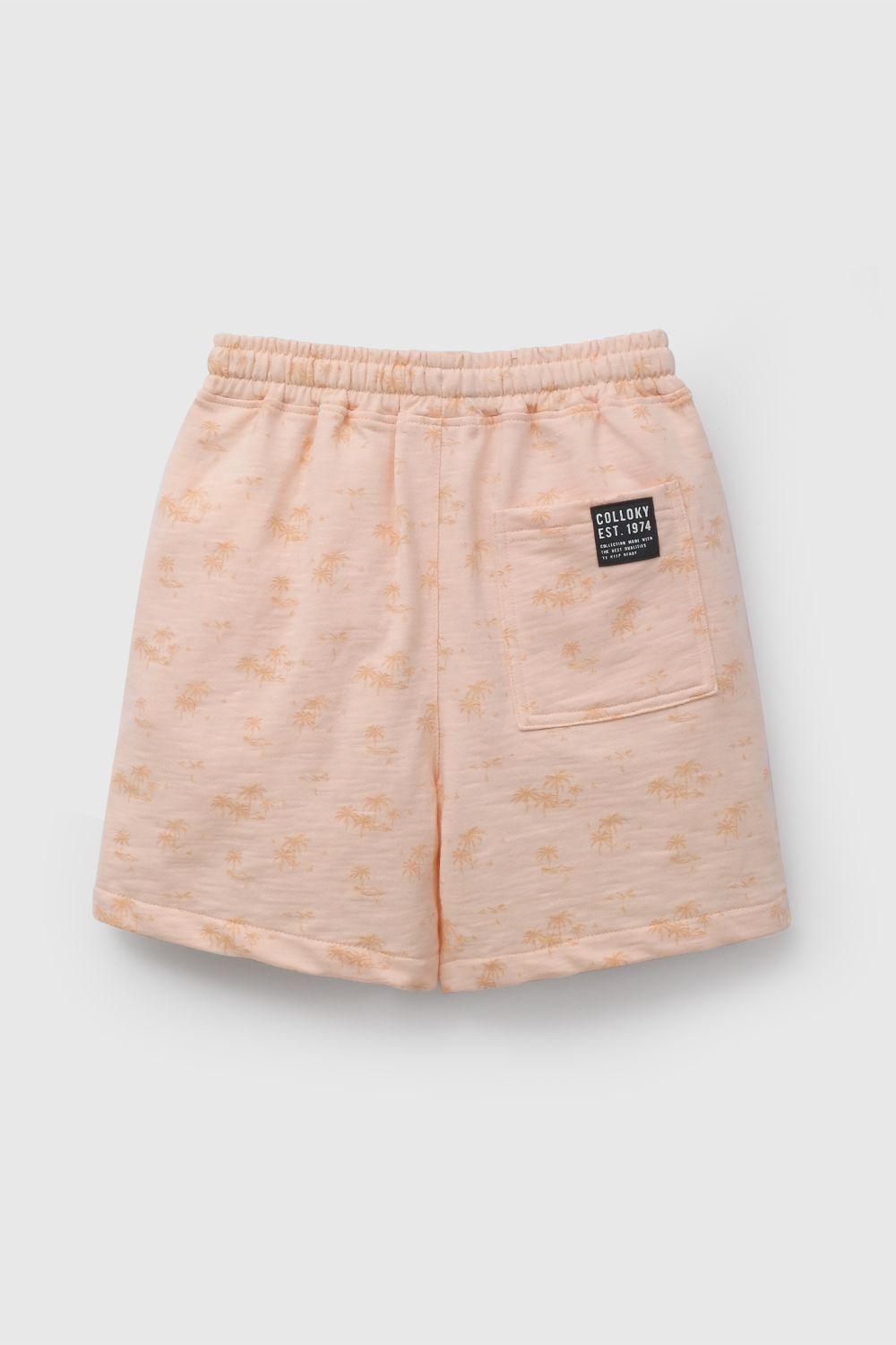 Bermuda Naranja Estampada De Niño BDPO1143V26-1