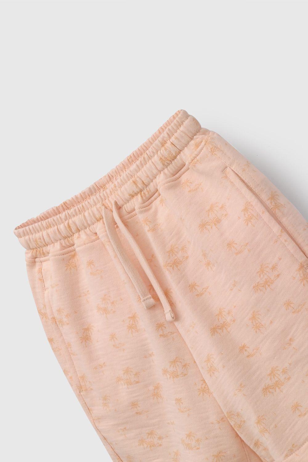 Bermuda Naranja Estampada De Niño BDPO1143V26-2