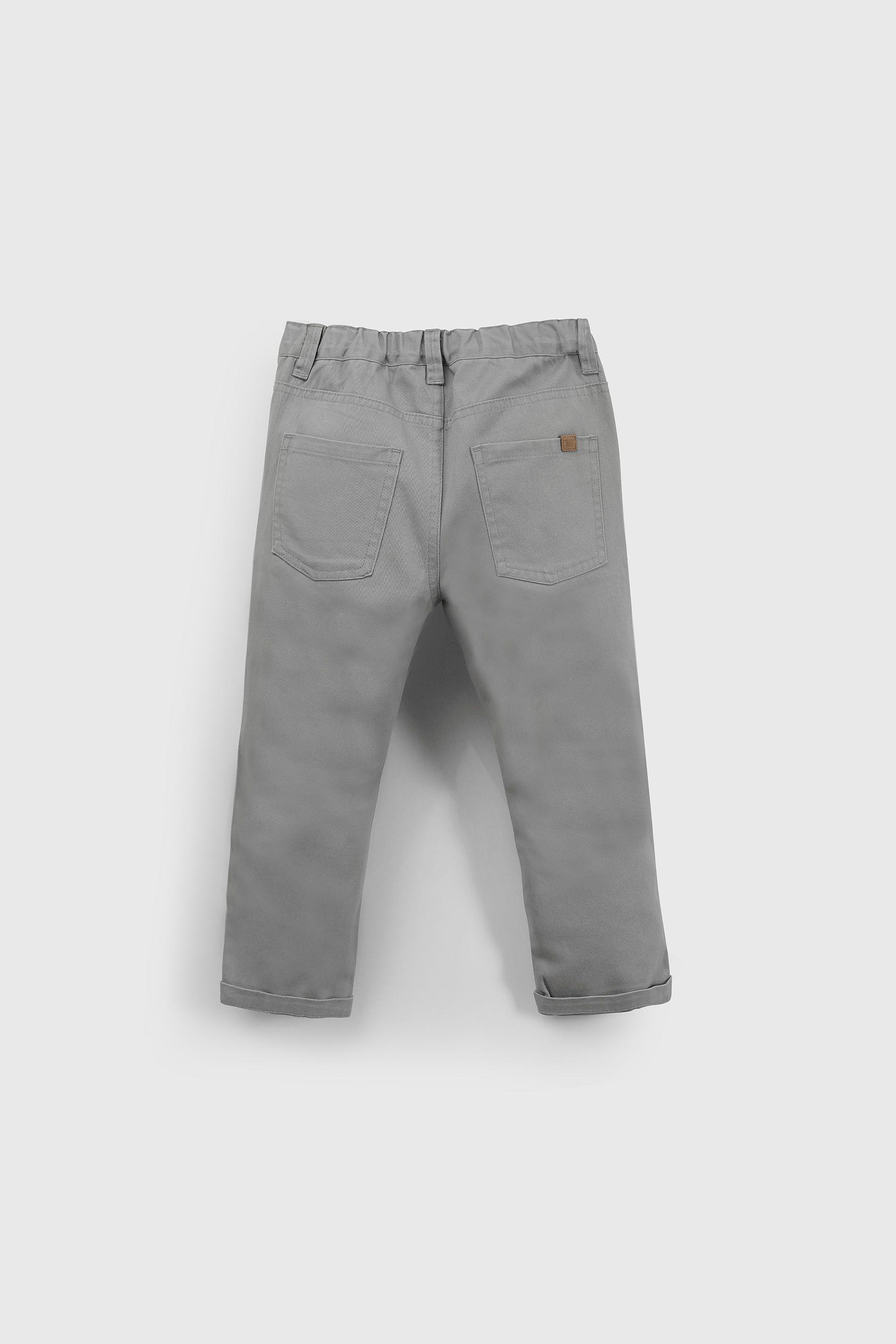 Pantalón de Gabardina Gris-1