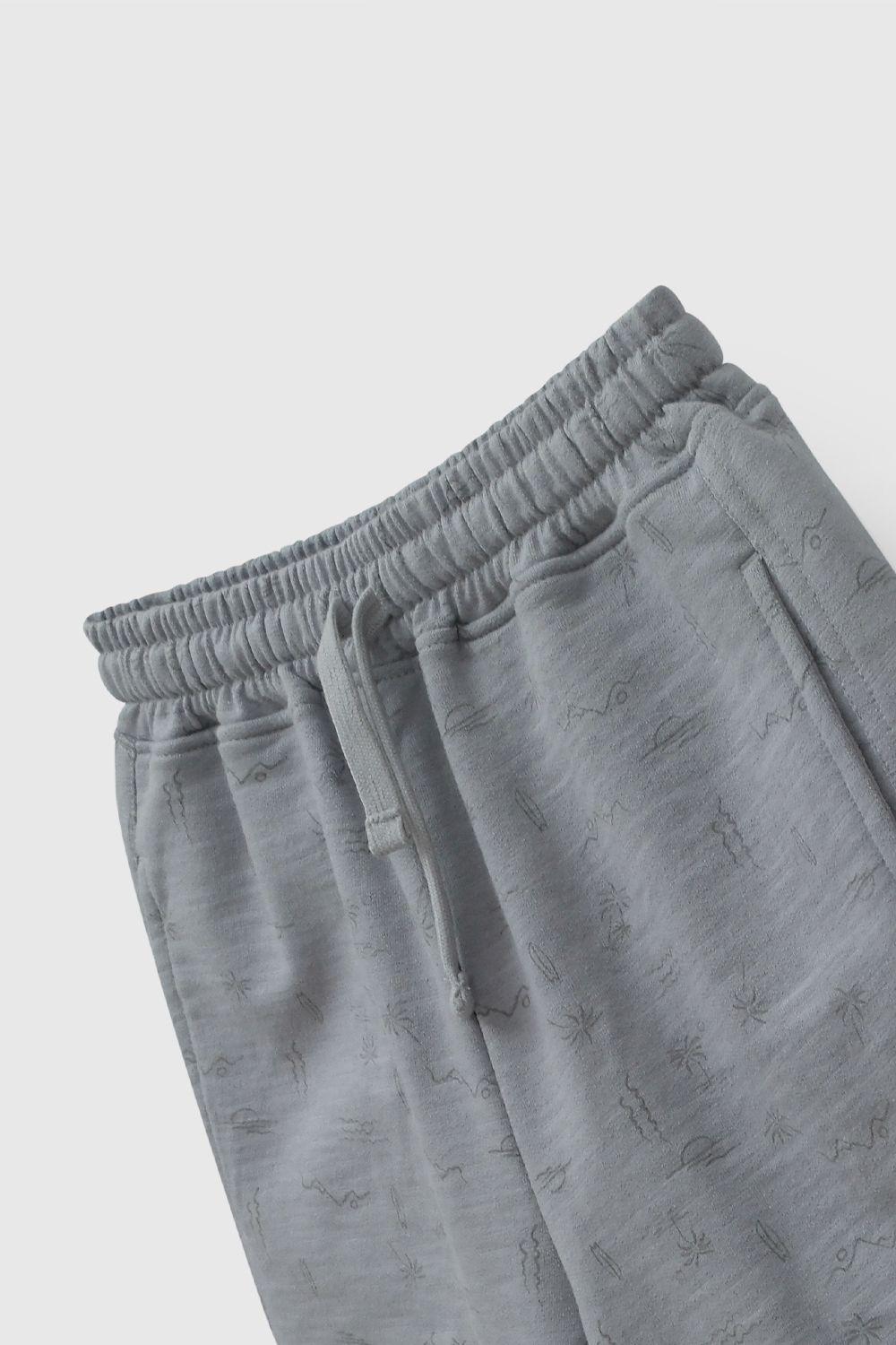 Bermuda Gris Estampada De Niño BDPO1904V26-2