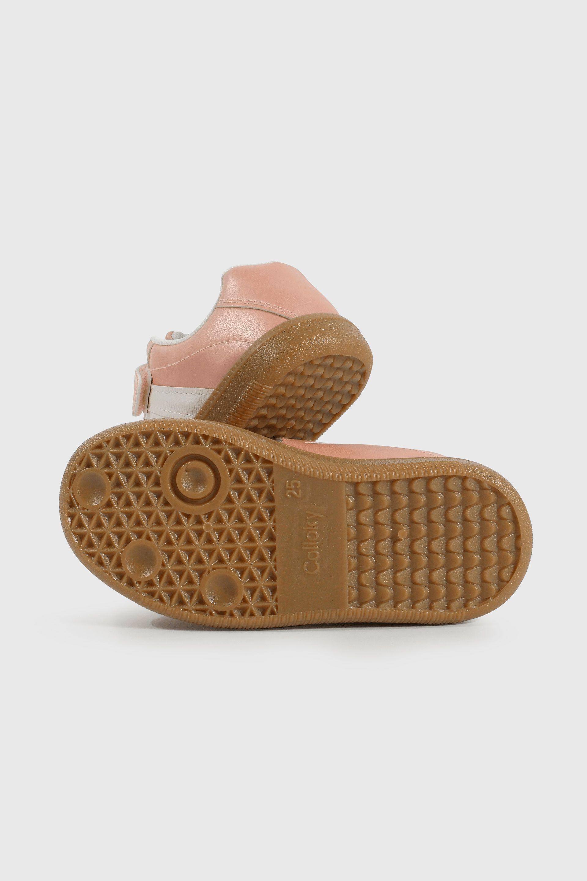 Zapatilla Caminante Lifestyle de Niña Rosado Velcro y Cordón-2