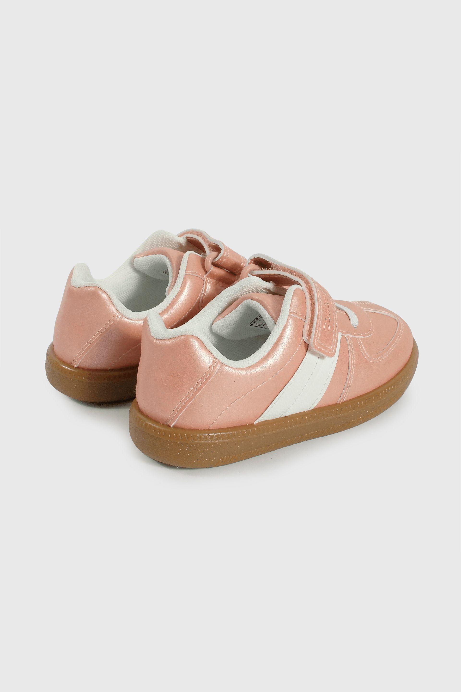 Zapatilla Caminante Lifestyle de Niña Rosado Velcro y Cordón-4