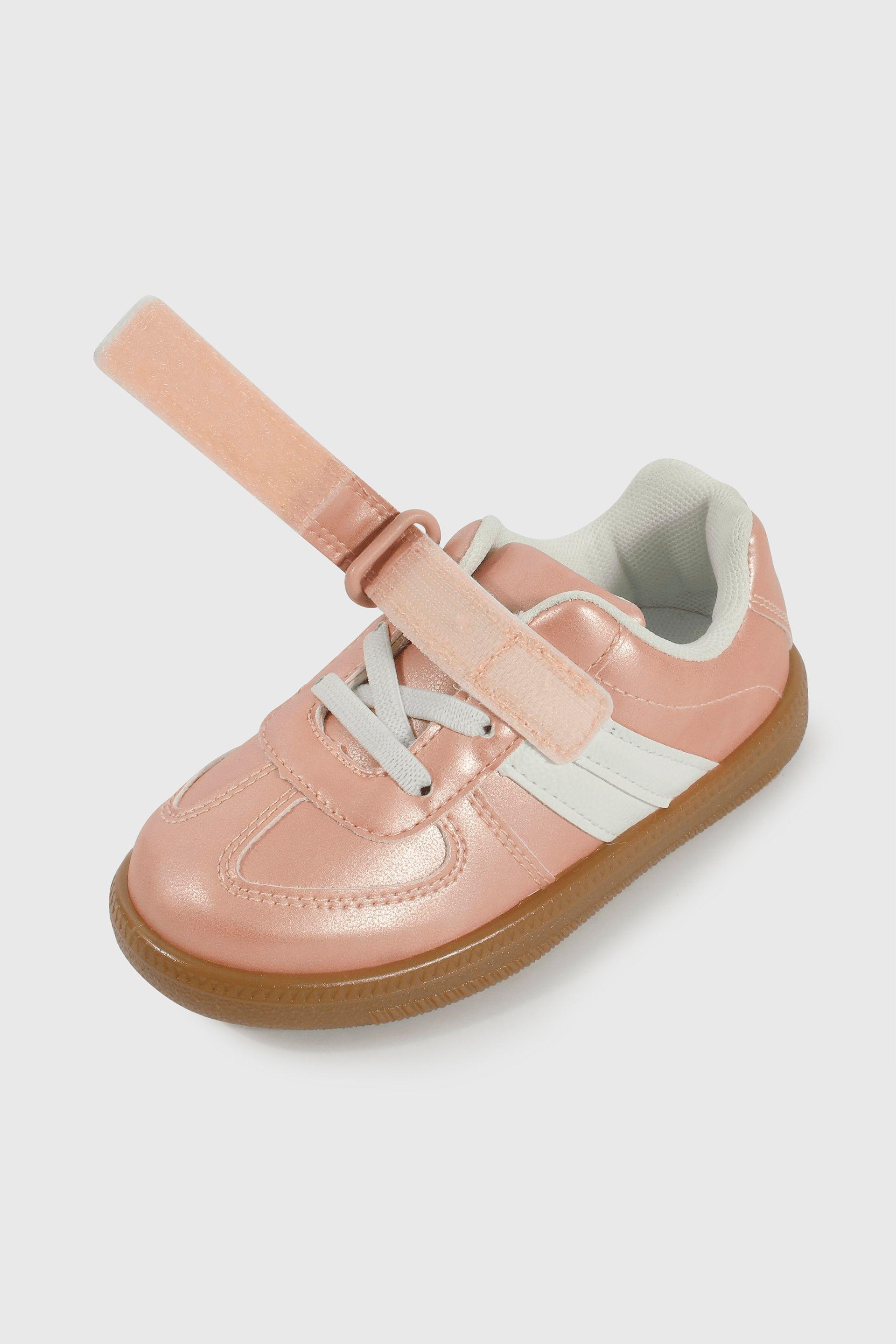 Zapatilla Caminante Lifestyle de Niña Rosado Velcro y Cordón-5