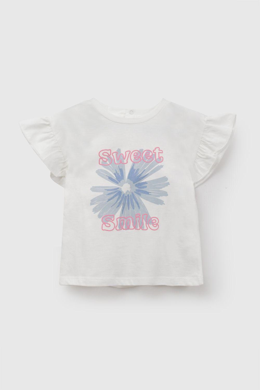 Polera Flor Blanco Niña 6-9M a 4-5A Colloky-0