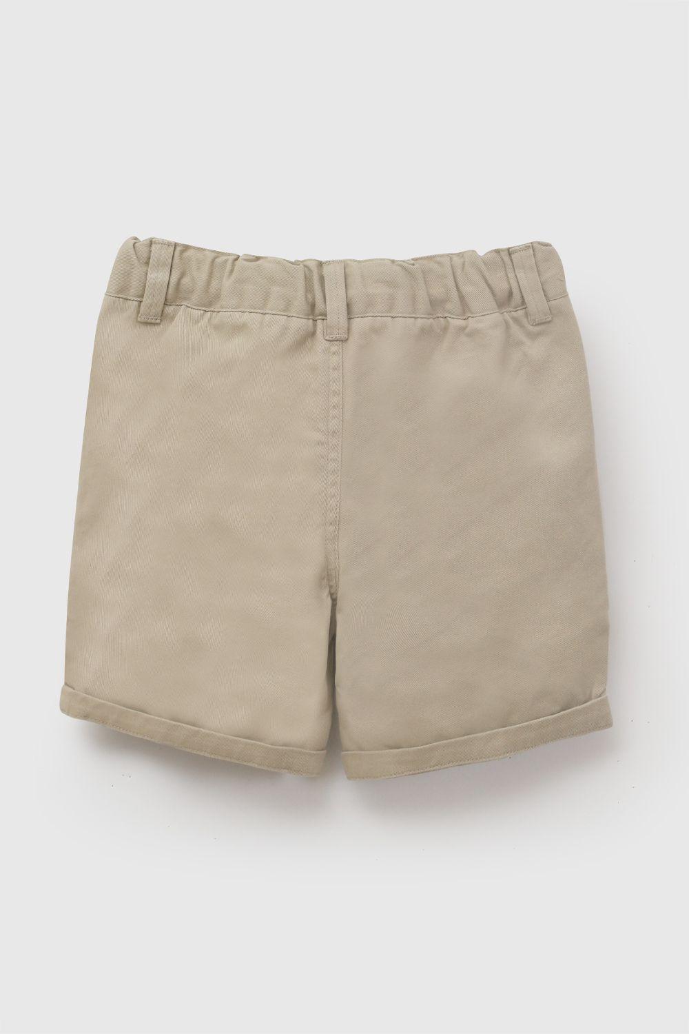 Bermuda Gabardina Beige Niño 6-9M a 4-5A Colloky-2