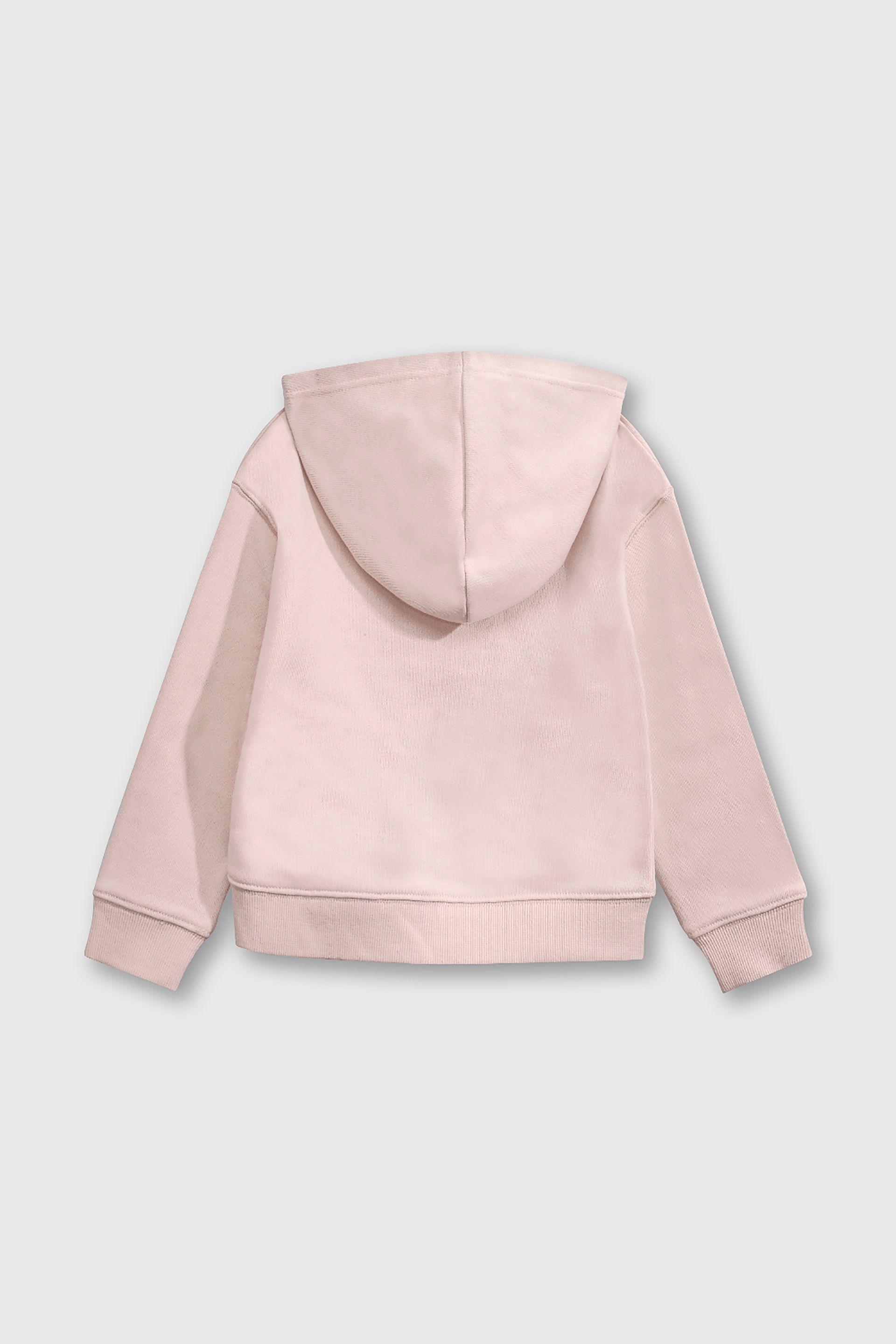 Polerón Beige con Gorro Forrado de Jersey y Cierre para Niña-1