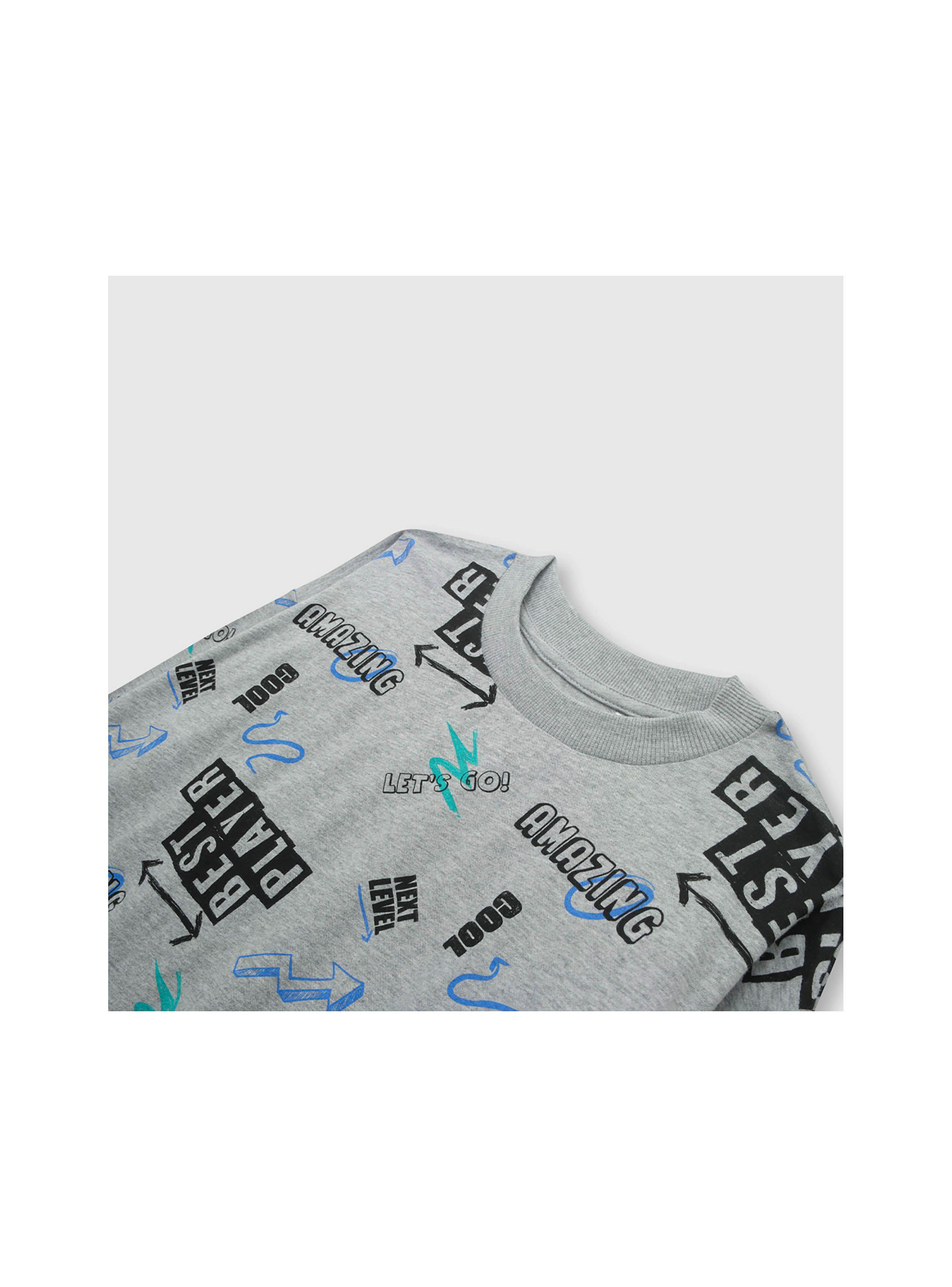 Polera De Niño Digital Gris Degradado (2 A 12 Años) Colloky-2