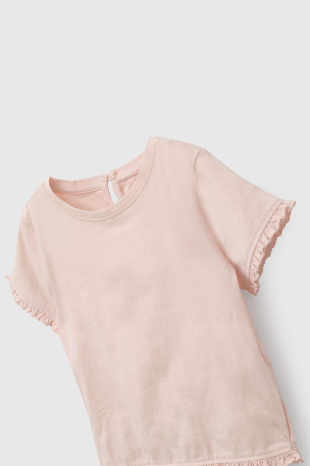 Polera Básica Rosada De Niña POJE6633V26-2