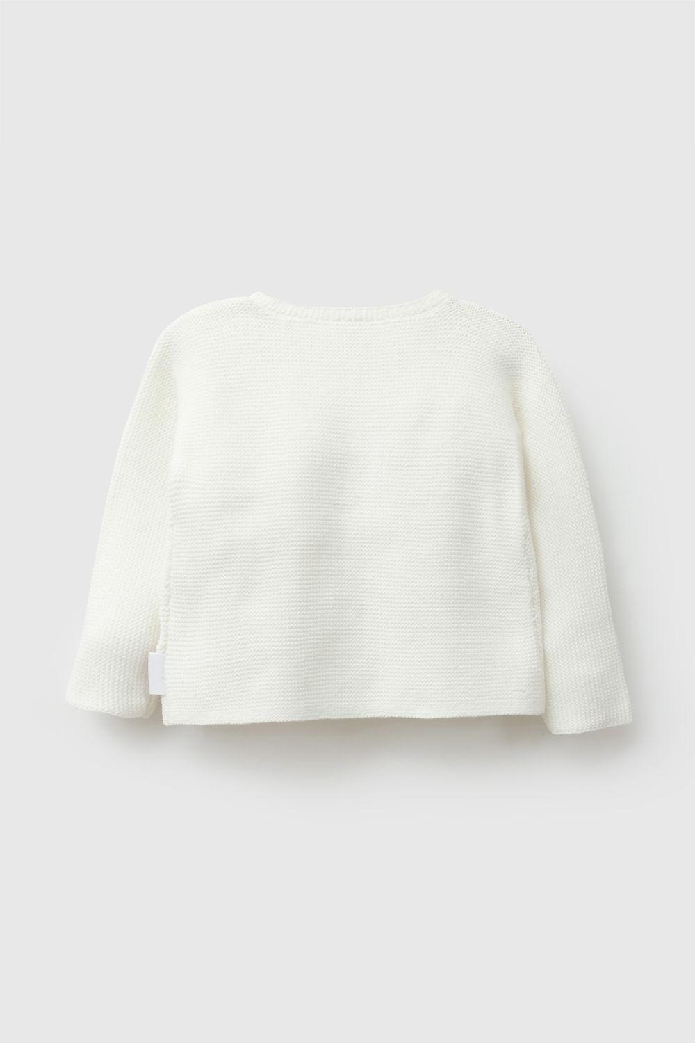 Chaleco Tejido Blanco Unisex Rn a 6-9M Colloky-2