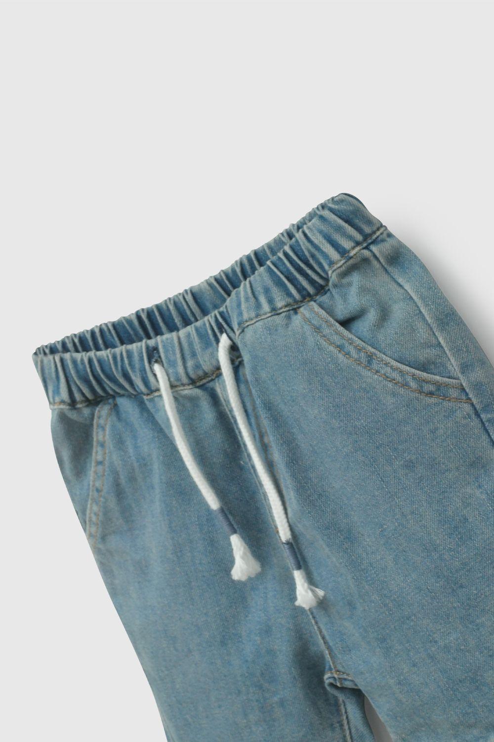 Bermuda Jeans Celeste De Niño BDME0340V26-2