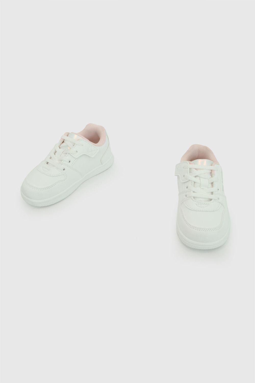 Zapatilla urbana niña caminante blanco 21-27-4