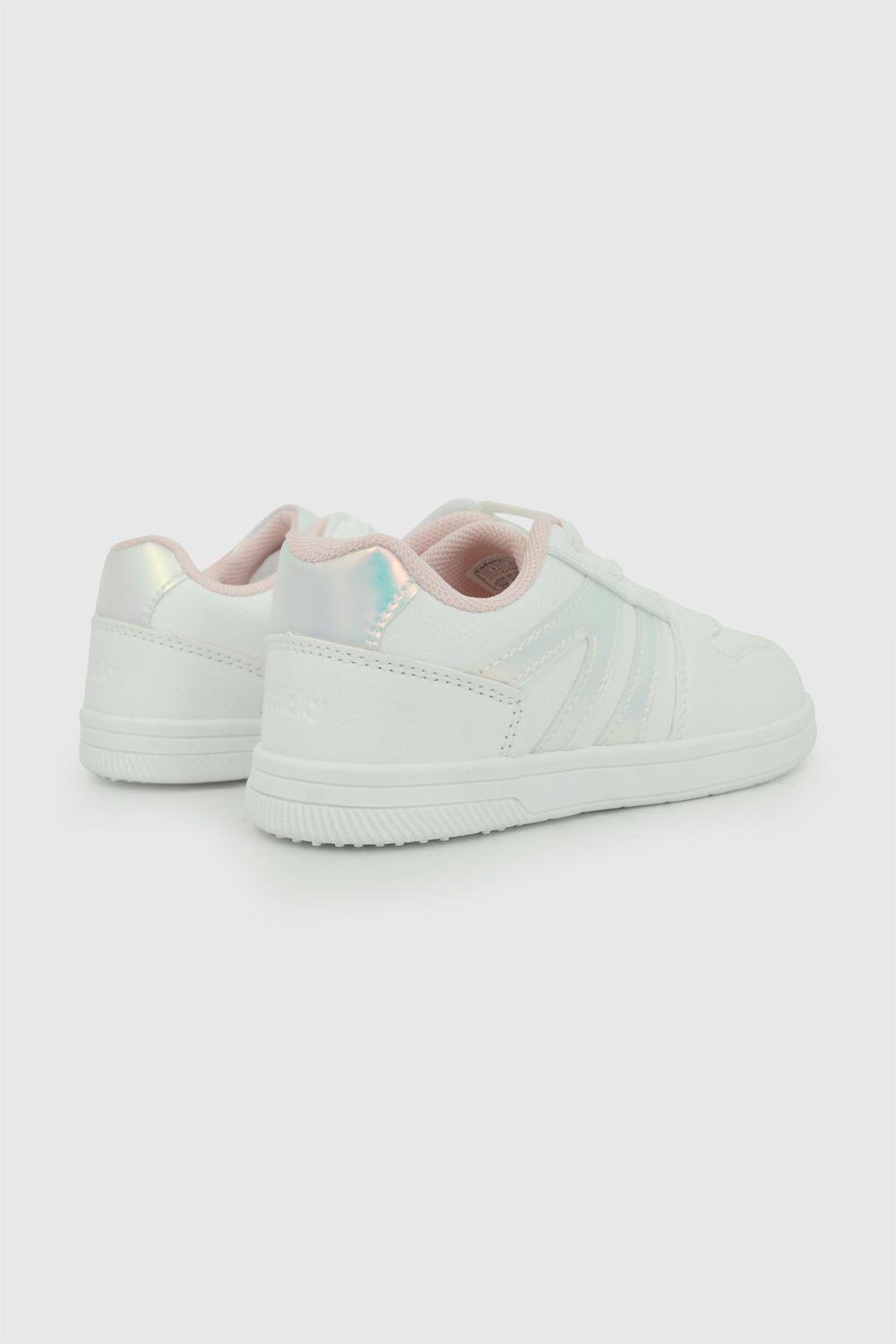 Zapatilla urbana niña caminante blanco 21-27-5