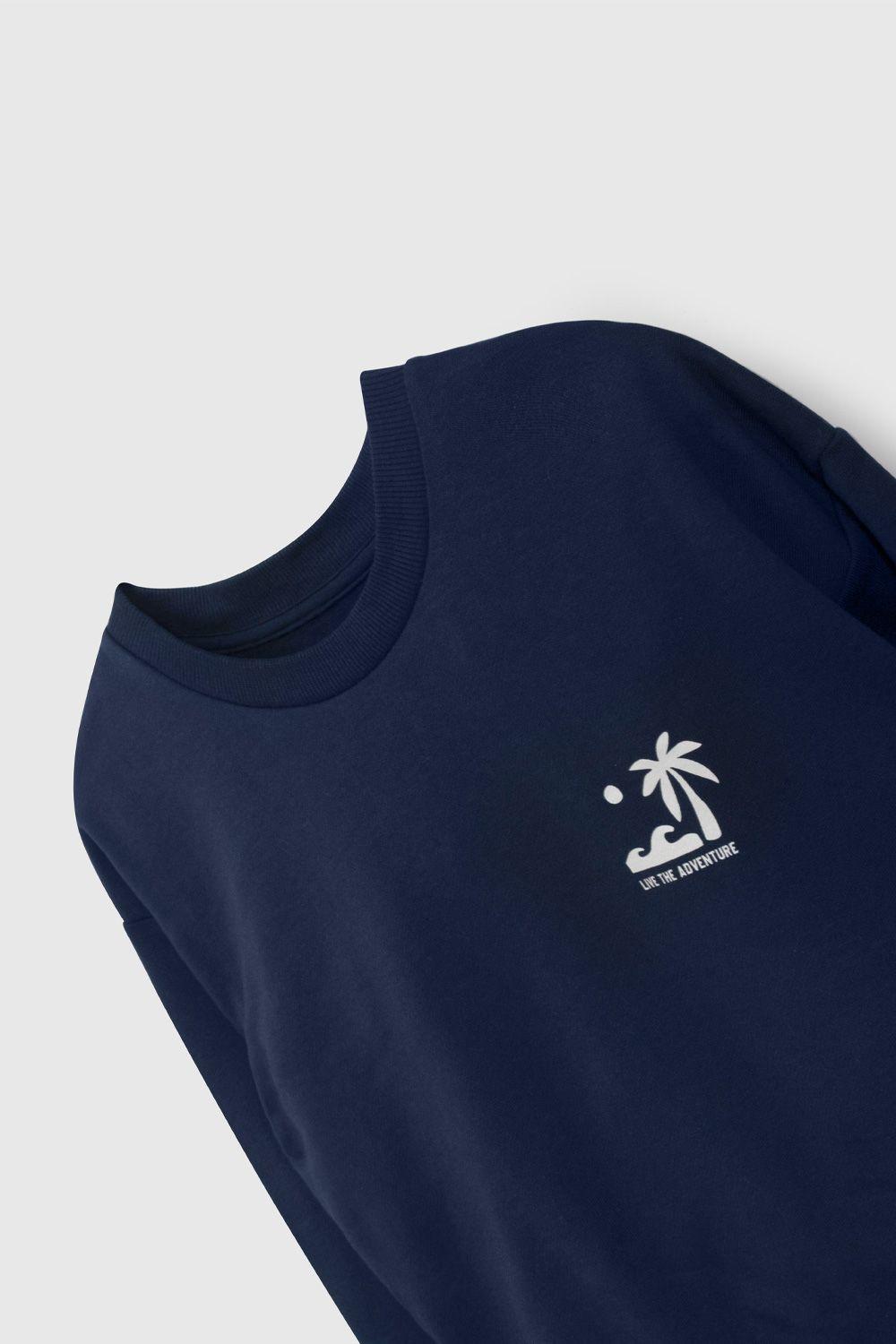 Polerón Básico Azul De Niño PLPO1357V26-2