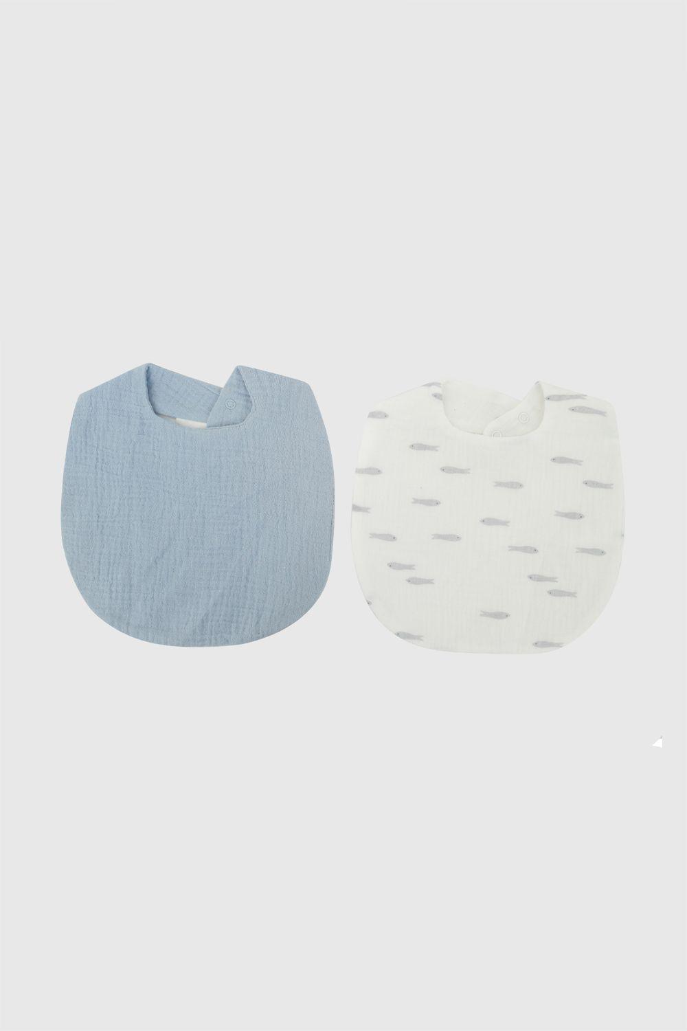 Pack 2 Babero Impermeable Azul Niño Colloky-2