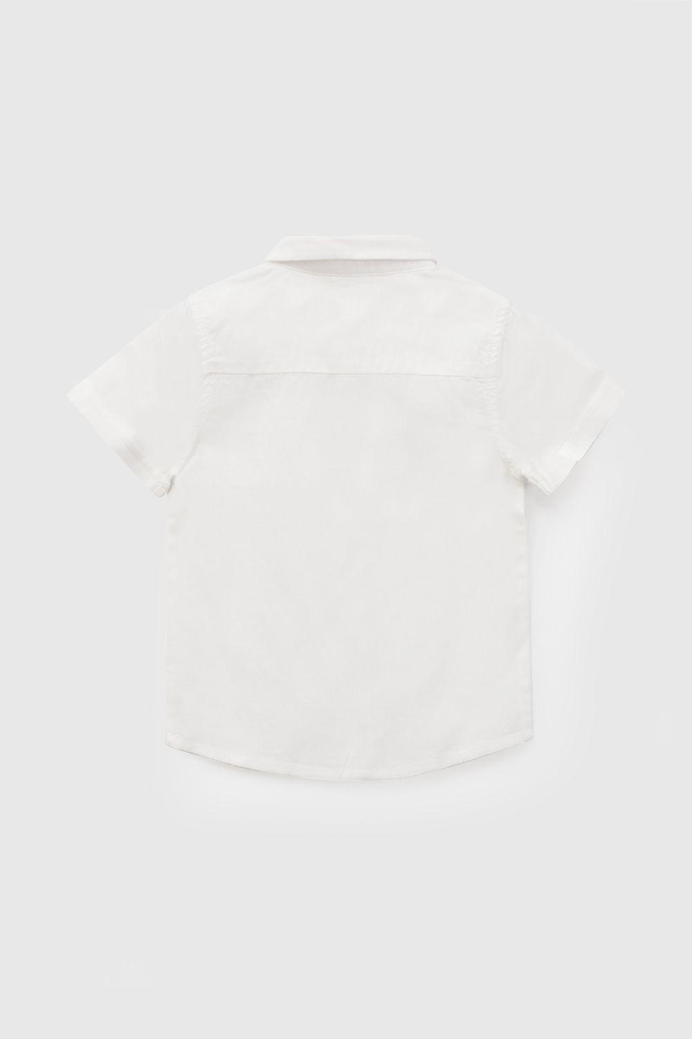 Camisa Manga Corta Blanco Niño 6-9M a 4-5A Colloky-2