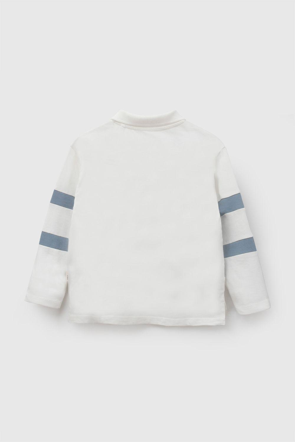 Polera Polo Rayas Blanco Niño 6-9M a 4-5A Colloky-1