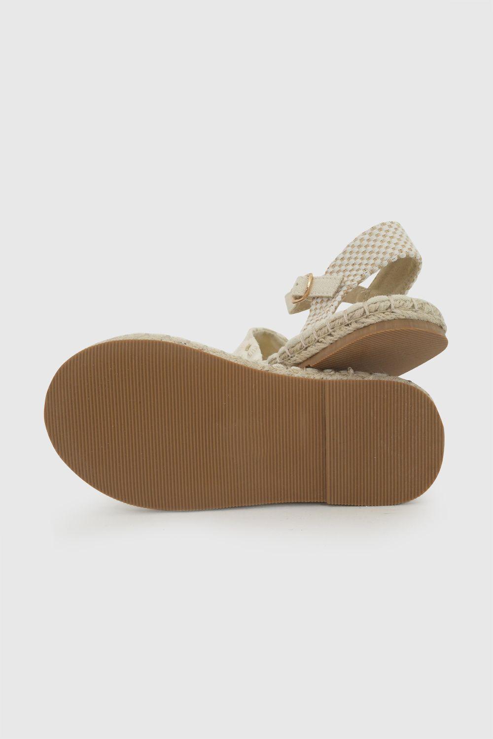 Alpargata Flores Beige Niña 21-27 Colloky-3