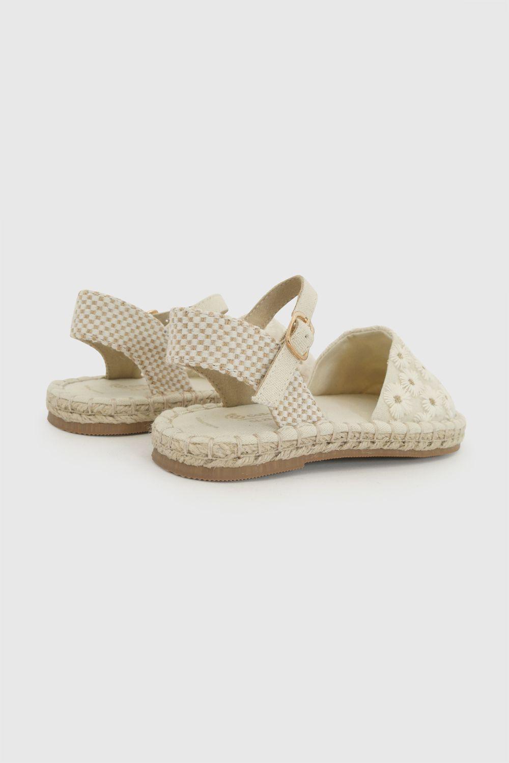 Alpargata Flores Beige Niña 21-27 Colloky-5
