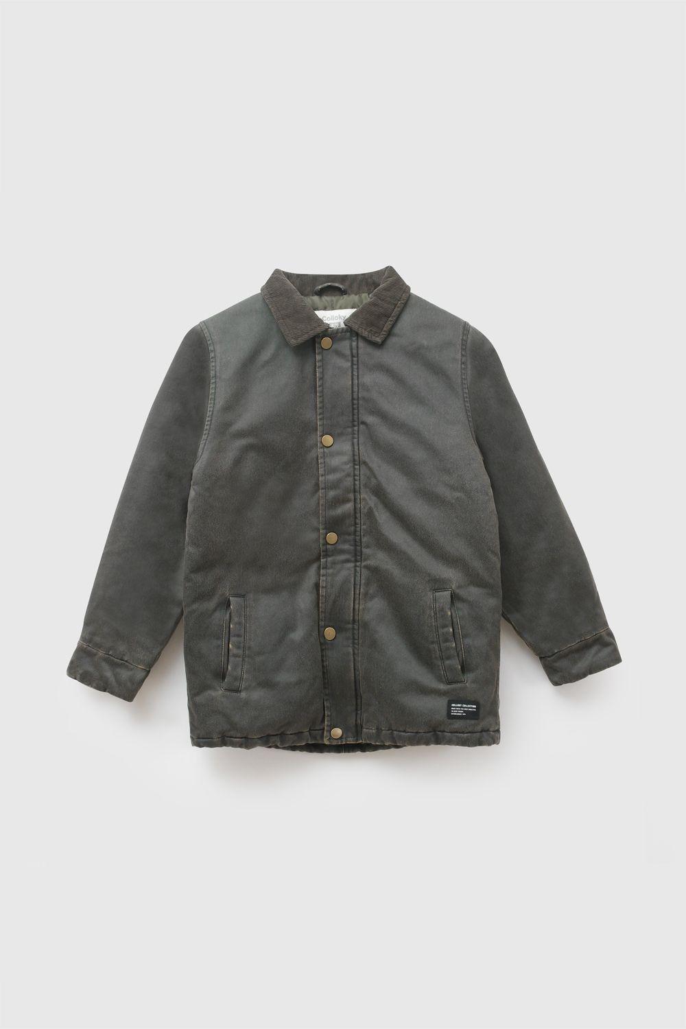 Chaqueta cuello unisex verde 3/4A a 12/13A-0