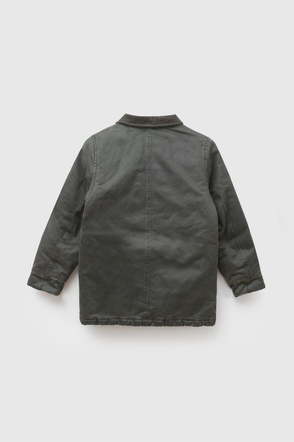 Chaqueta cuello unisex verde 3/4A a 12/13A-1
