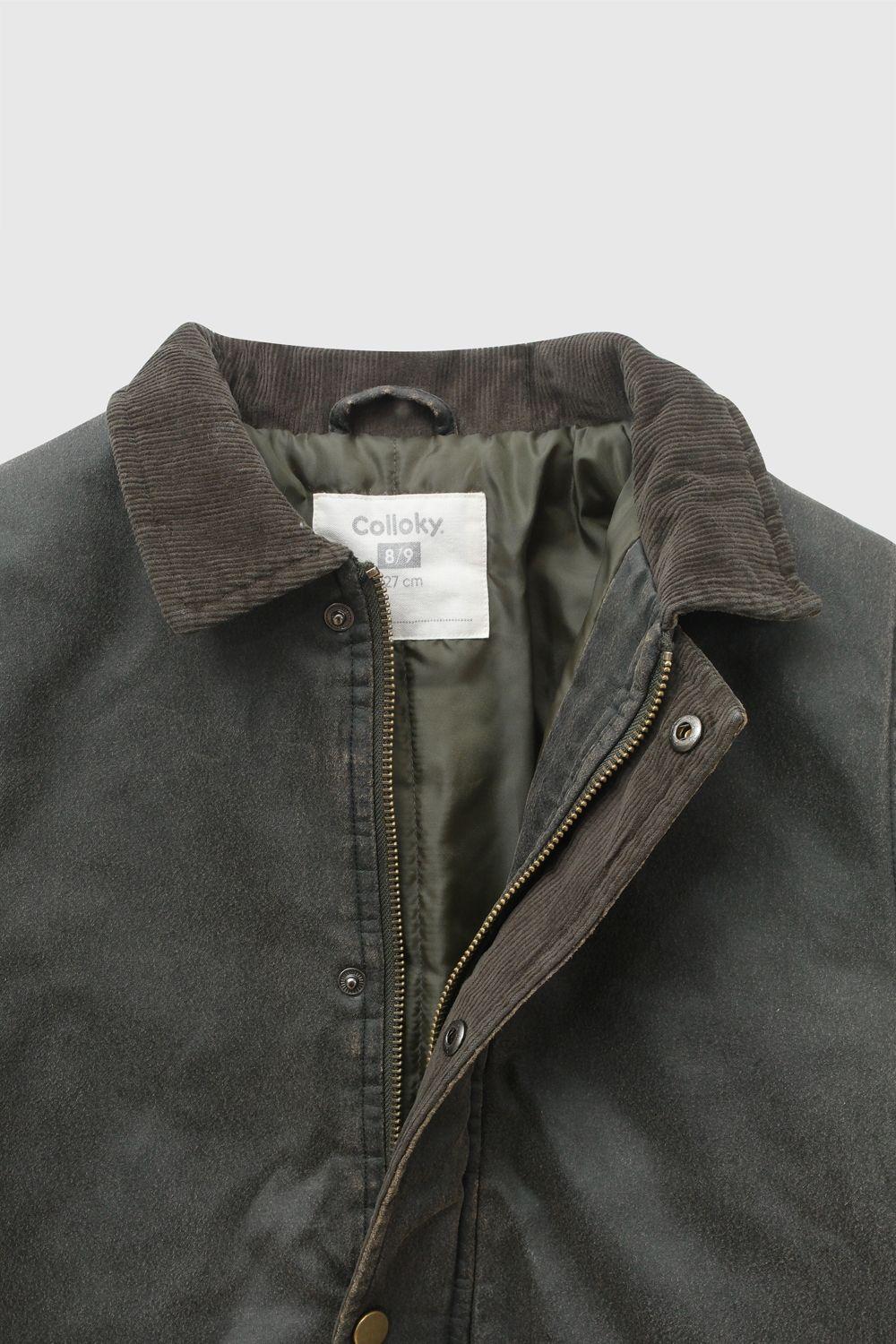 Chaqueta cuello unisex verde 3/4A a 12/13A-2