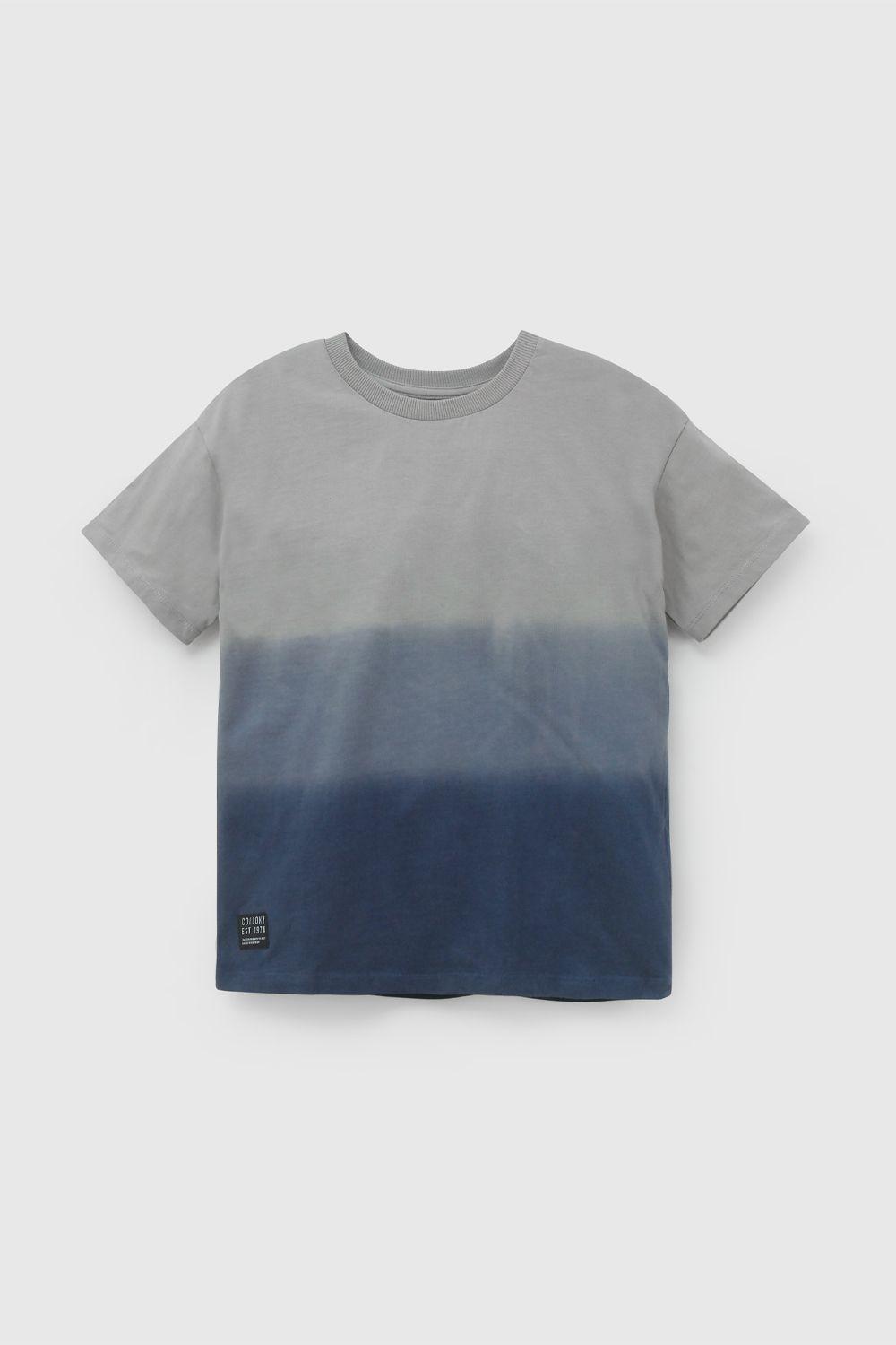 Polera Gris Estampado En La Espalda De Niño POJE2504V26-1