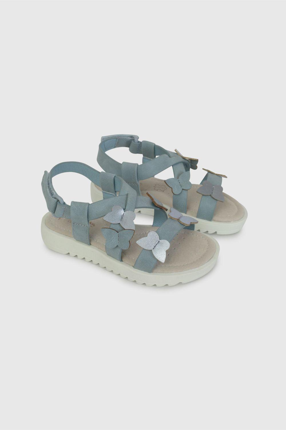 Sandalia Azul con Aplicación de Mariposas 43080250V26-0