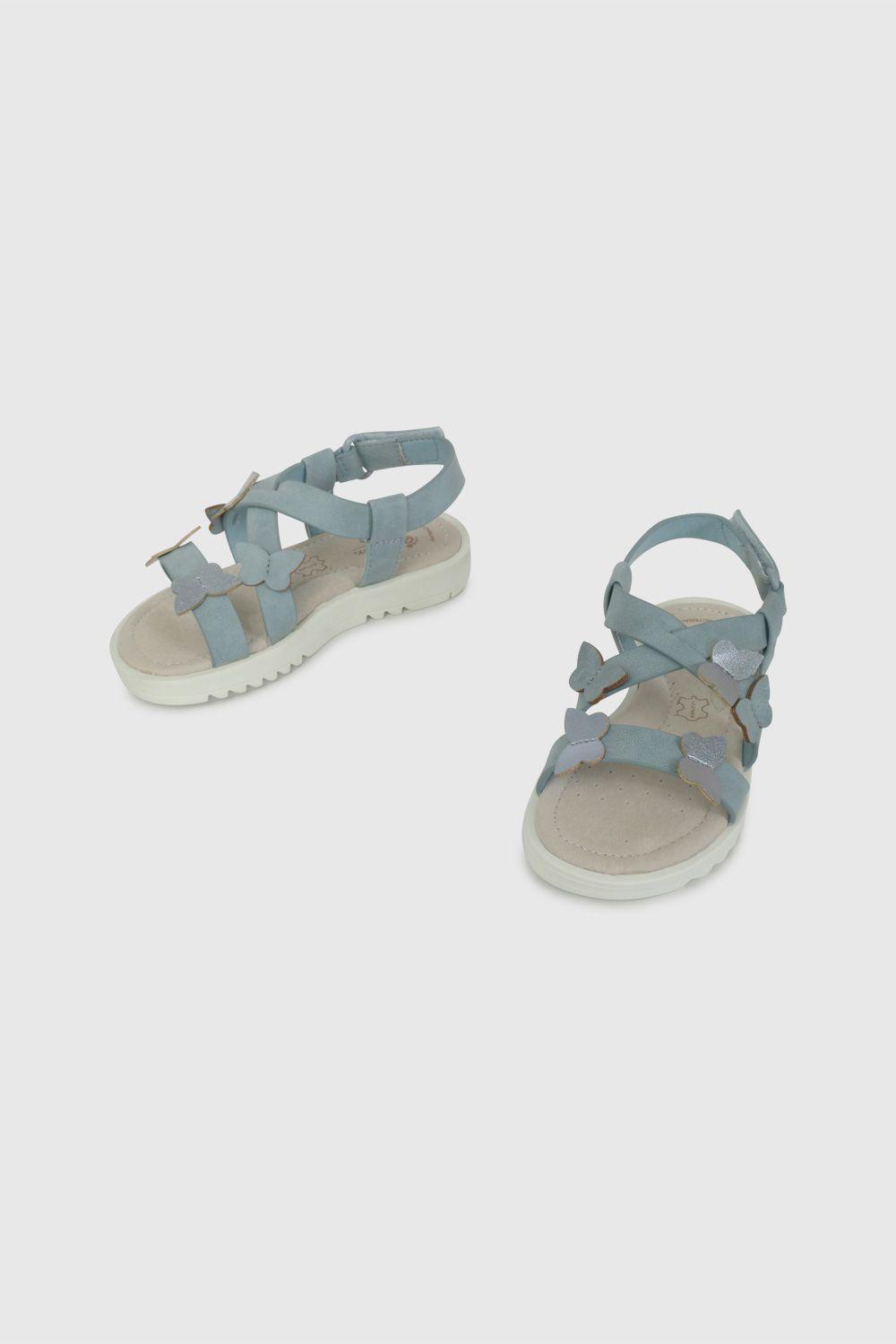 Sandalia Azul con Aplicación de Mariposas 43080250V26-3