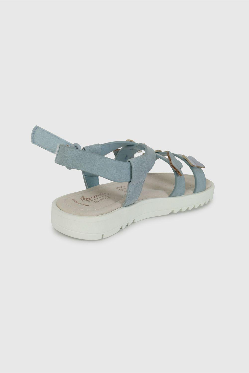 Sandalia Azul con Aplicación de Mariposas 43080250V26-5