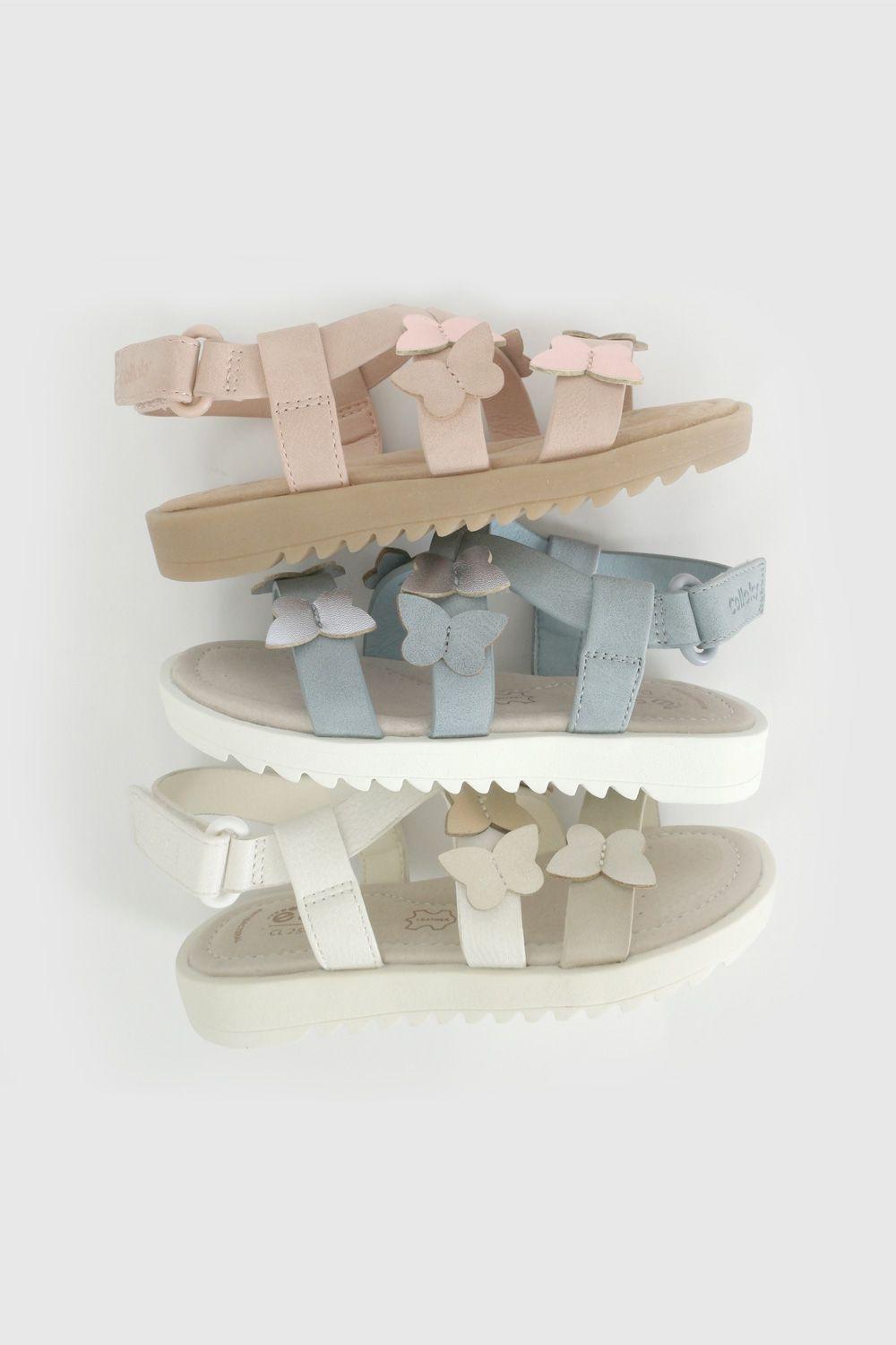 Sandalia Azul con Aplicación de Mariposas 43080250V26-6