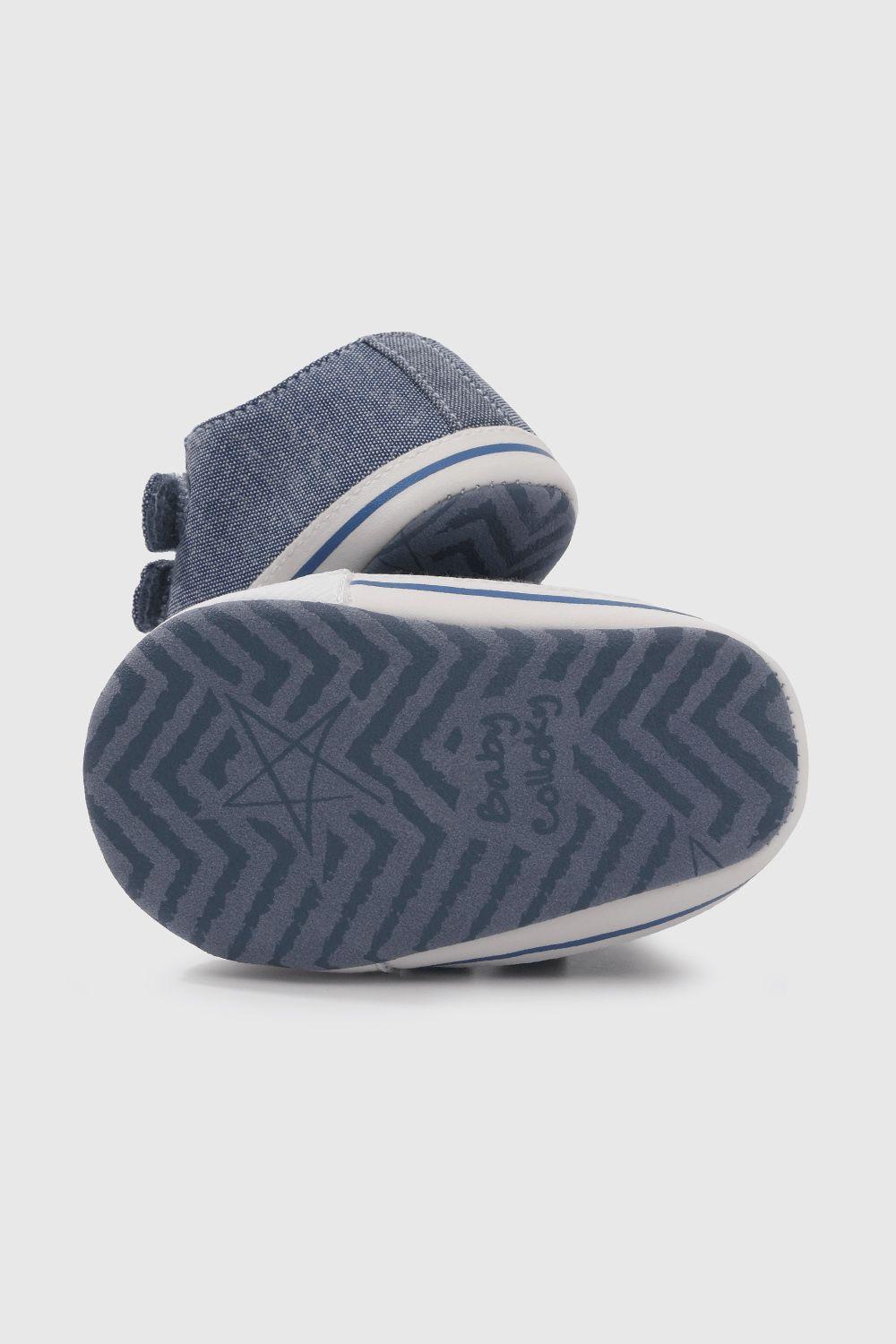 Zapatilla Azul de Niño bebe cierre de velcro y capellada-2